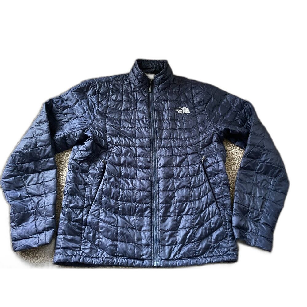 Men's The North Face Thermoball quilted insulated puffer jacket navy blue SMALL